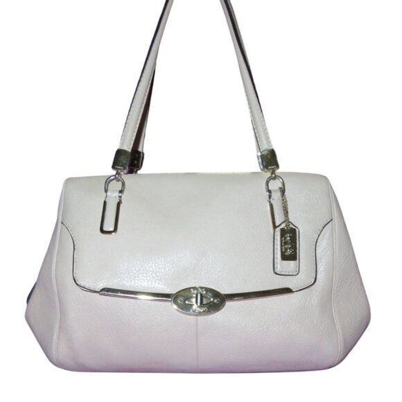 COACH 2013 Madison Madeline East West Crossbody Pale Blush Pink Leather Satchel - Picture 2 of 13